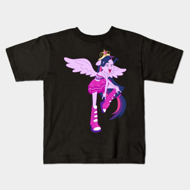 Dancing Twilight Sparkle Kids T-Shirt by CloudyGlow